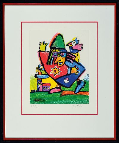 27115350k - Otmar Alt, geb. 1940, Farblithographie, Ed. 37/150, handsigniert, Platte 30x24 cm, unter ...