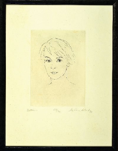 27115351k - Christian Schad, 1894-1982, 2 druckgrafischeWerke: Radierung, ´Bettina´, 1970, Ed. ...