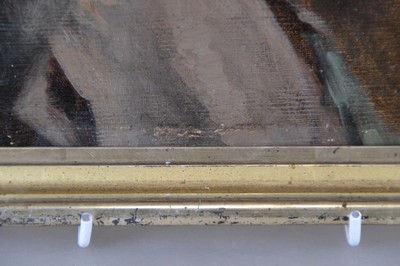 27115388e - Monogrammist WD, deutsch, um 1870-1890, Profilporträt einer jungen Frau, Öl/Lwd auf ...