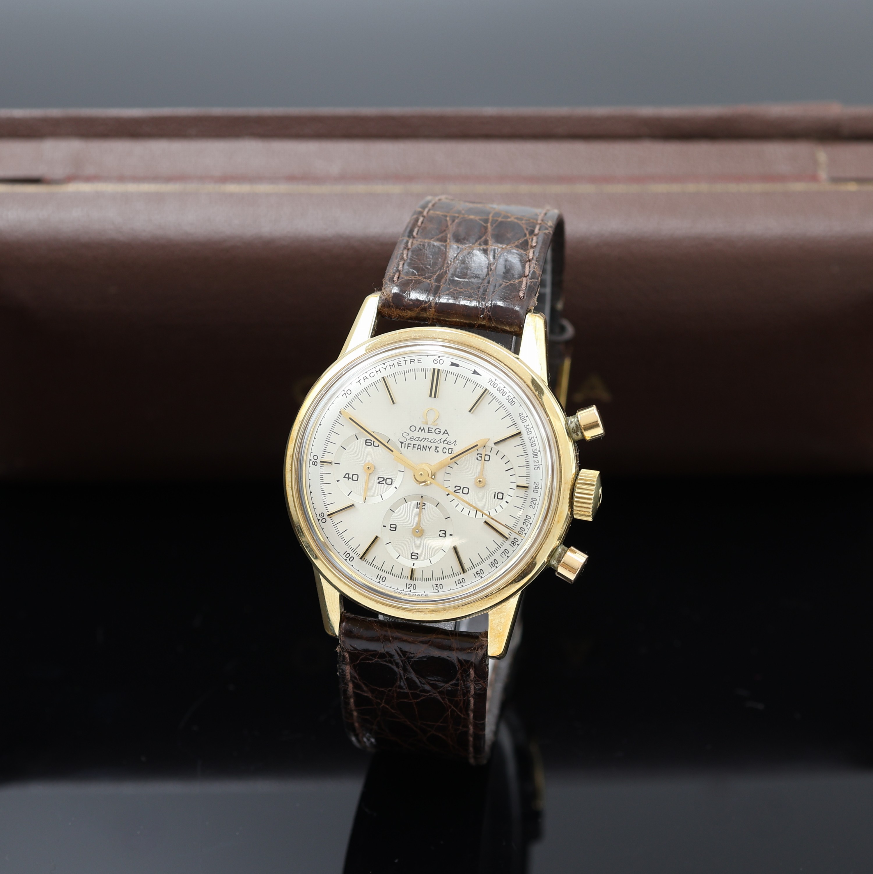 Image 27115455 - OMEGA Seamaster seltener Schaltradchronograph in GG 585/000 Referenz 105.001 Kaliber 321, ...
