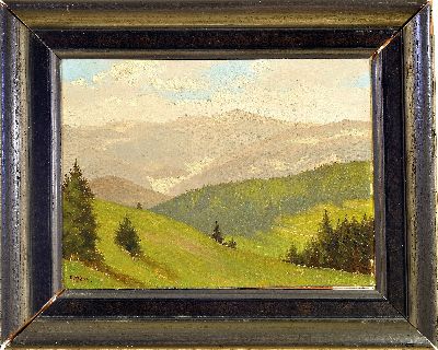 27115407k - Ferdinand Dörr, 1880 Bad Dürrheim-1968 Karlsruhe, view of the Feldberg, oil/painting ...
