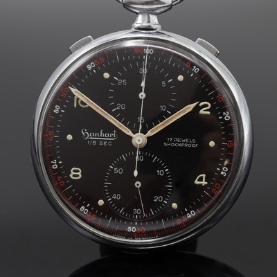 27115453a - HANHART Militär Taschenuhr-Flyback-Chronograph der Forces Francaise en Allemagne, ...
