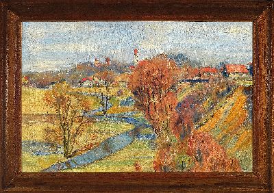 27115592k - Monogrammist B.S., Blick auf München- Oberföhring, 1920er Jahre, Blick über den ...