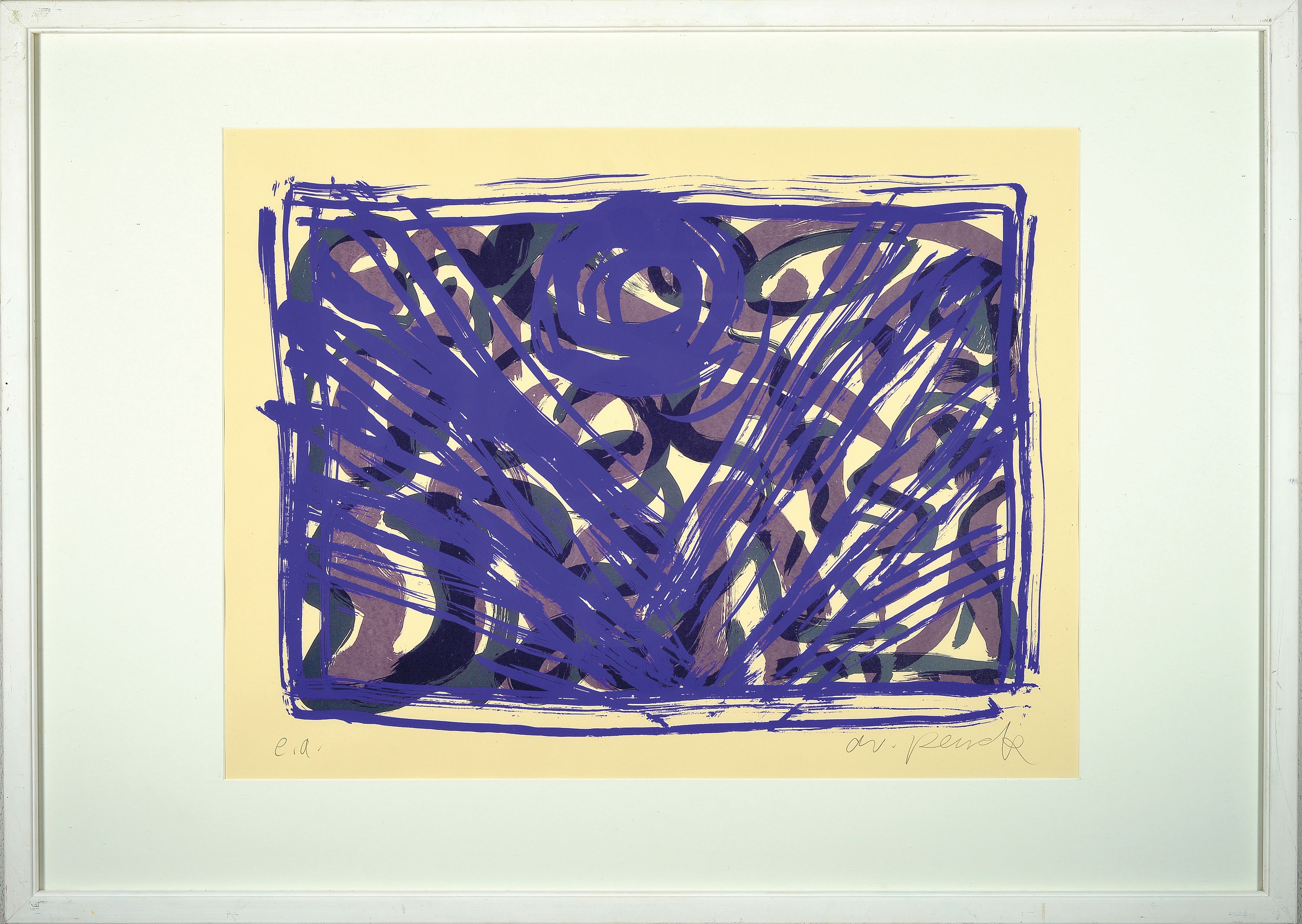 Image 27115825 - A.R. Penck, 1939-2017, Ohne Titel, Farbserigraphie, handsign. und bez. e.a., ca. ...