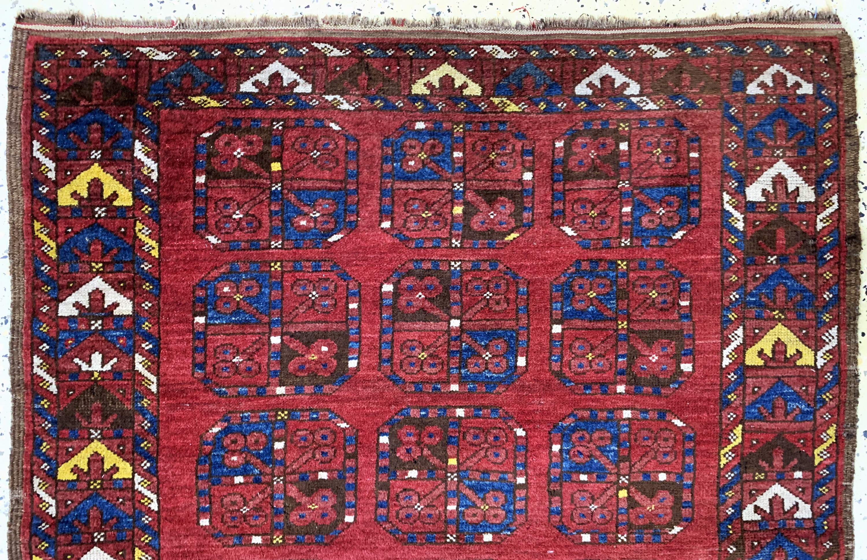 Detail a: Ersari"Herdteppich"antik, Turkmenistan, 19.Jhd, Wolle auf Wolle, ca. 127 x 102 cm, EHZ: 4