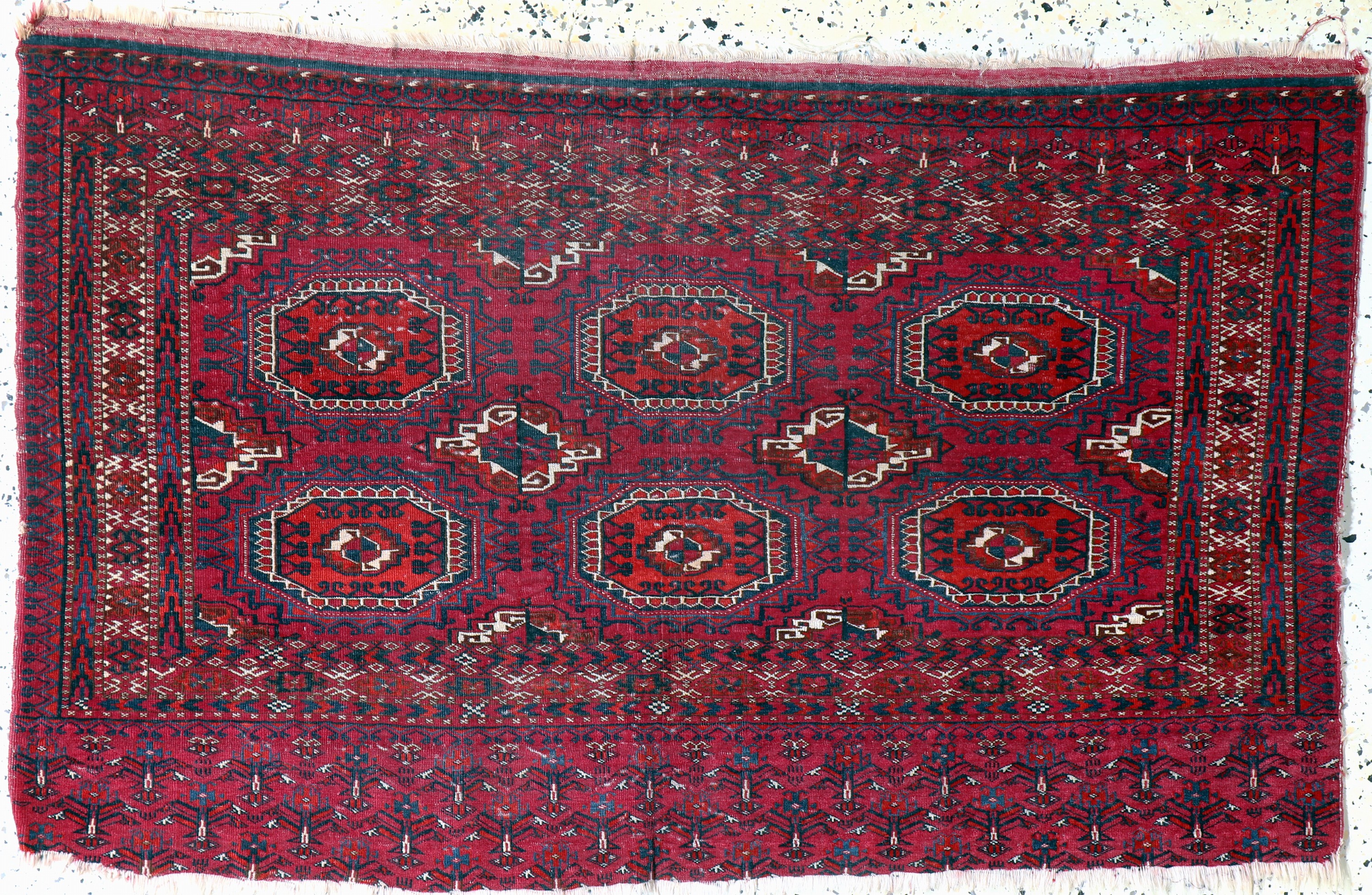 Image 27115876 - Tekke Tschowal antik, Turkmenistan, 19.Jhd,Wolle auf Wolle, ca. 125 x 78 cm, EHZ: 3 ...