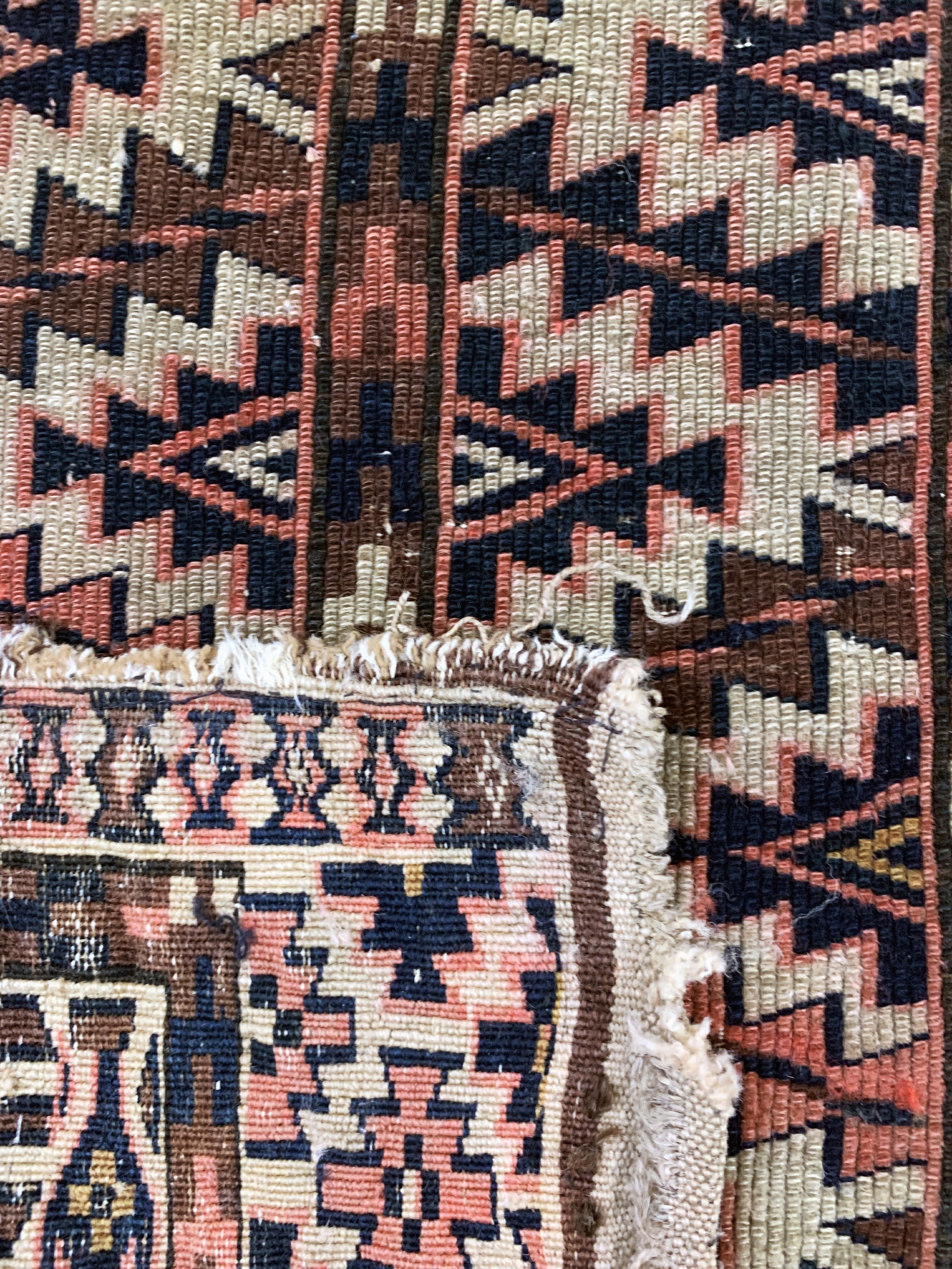 Detail c: 1 paar Tschaudor Asmalyk, Turkmenistan, 19.Jhd, Wolle auf Wolle, ca. 120 x 62 cm, EHZ:4