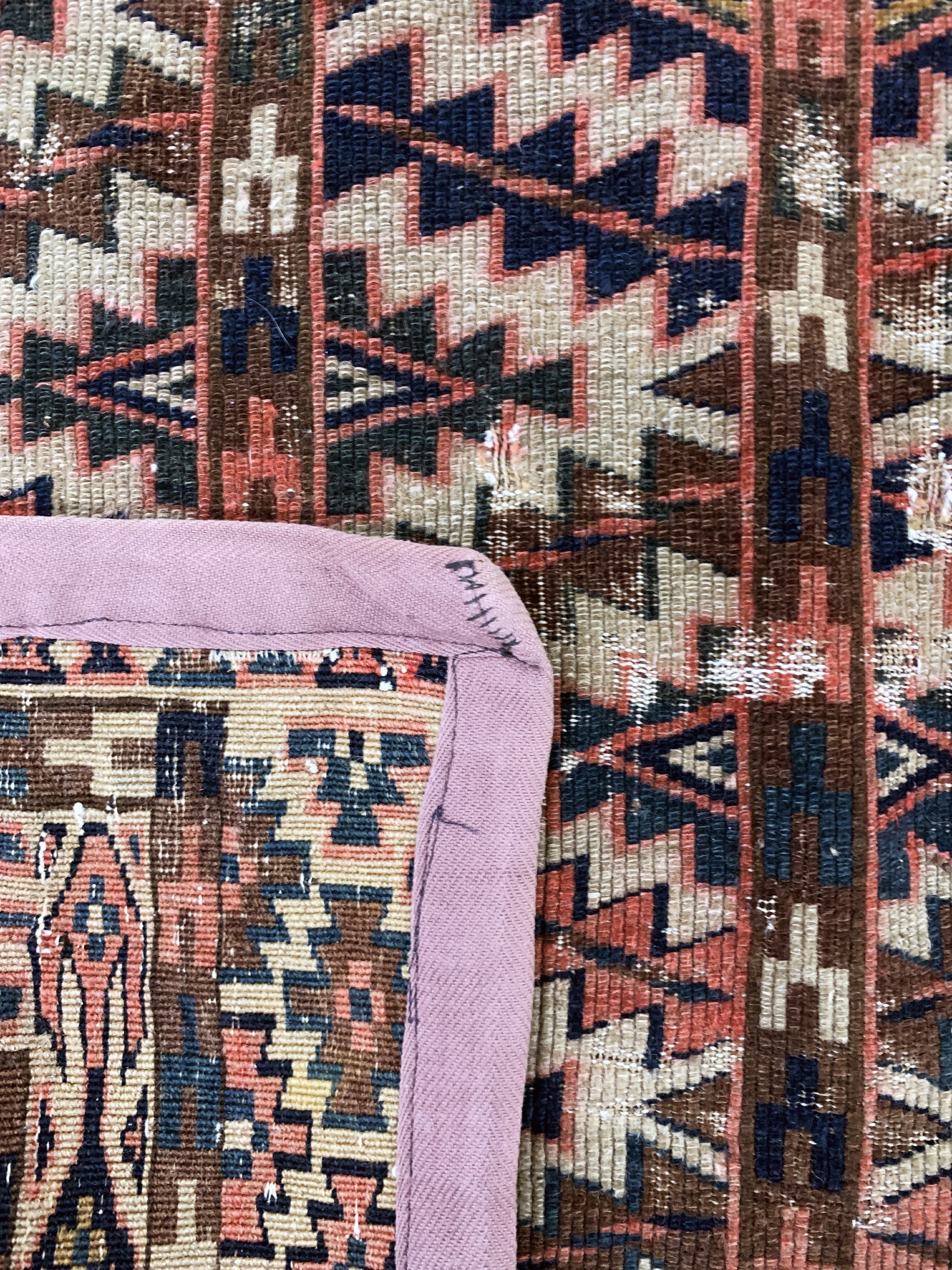Detail f: 1 paar Tschaudor Asmalyk, Turkmenistan, 19.Jhd, Wolle auf Wolle, ca. 120 x 62 cm, EHZ:4
