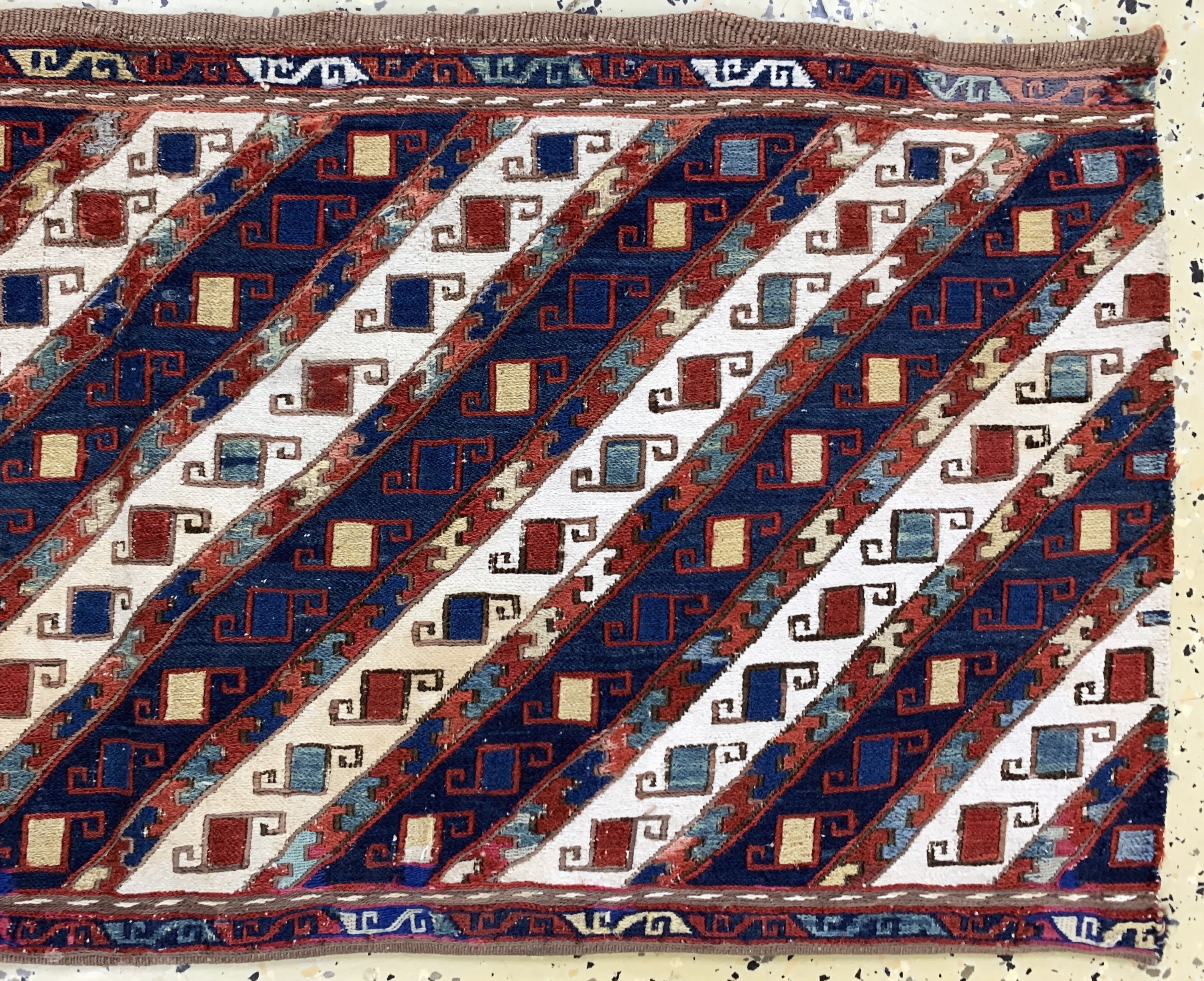 Detail a: Shahsawan Mafraschteil antik, Persien, um 1900, Wolle auf Wolle, ca. 95 x 42 cm, EHZ: 3