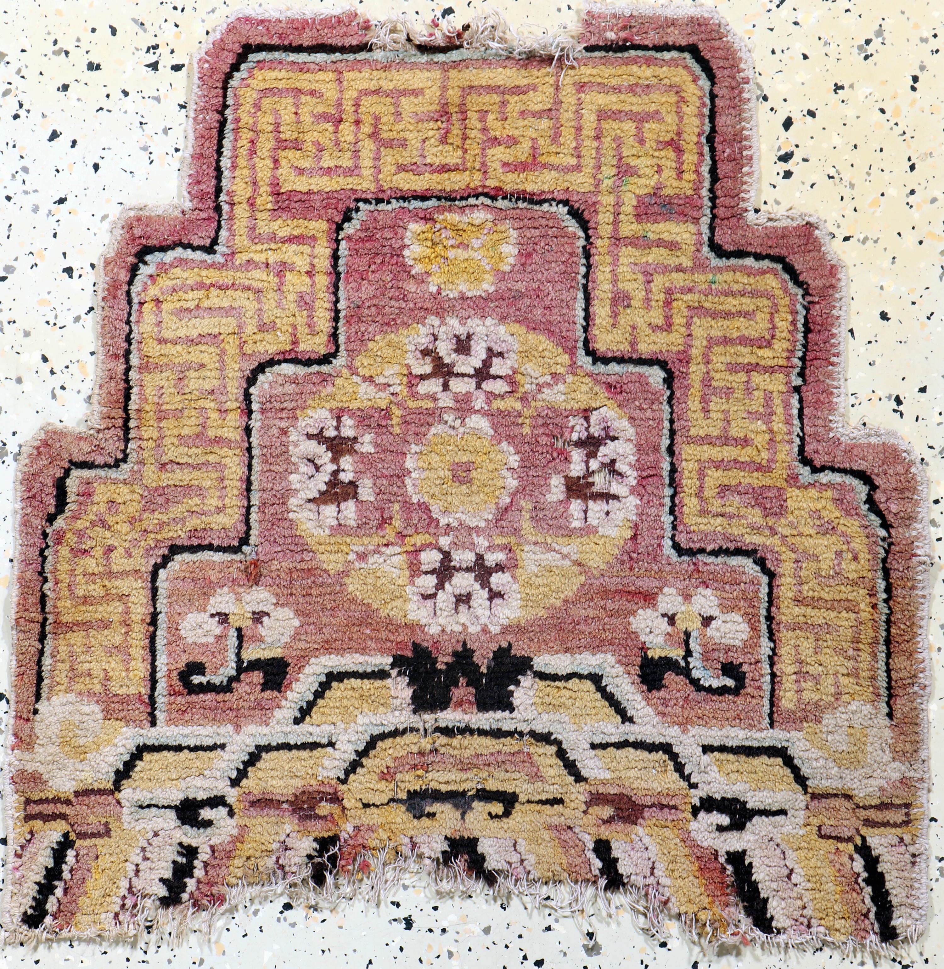 Image 27115879 - Tibet´Thronteppich´antik, 19.Jhd, Wolle aufBaumwolle, ca. 64 x 65 cm, EHZ: 4 ...