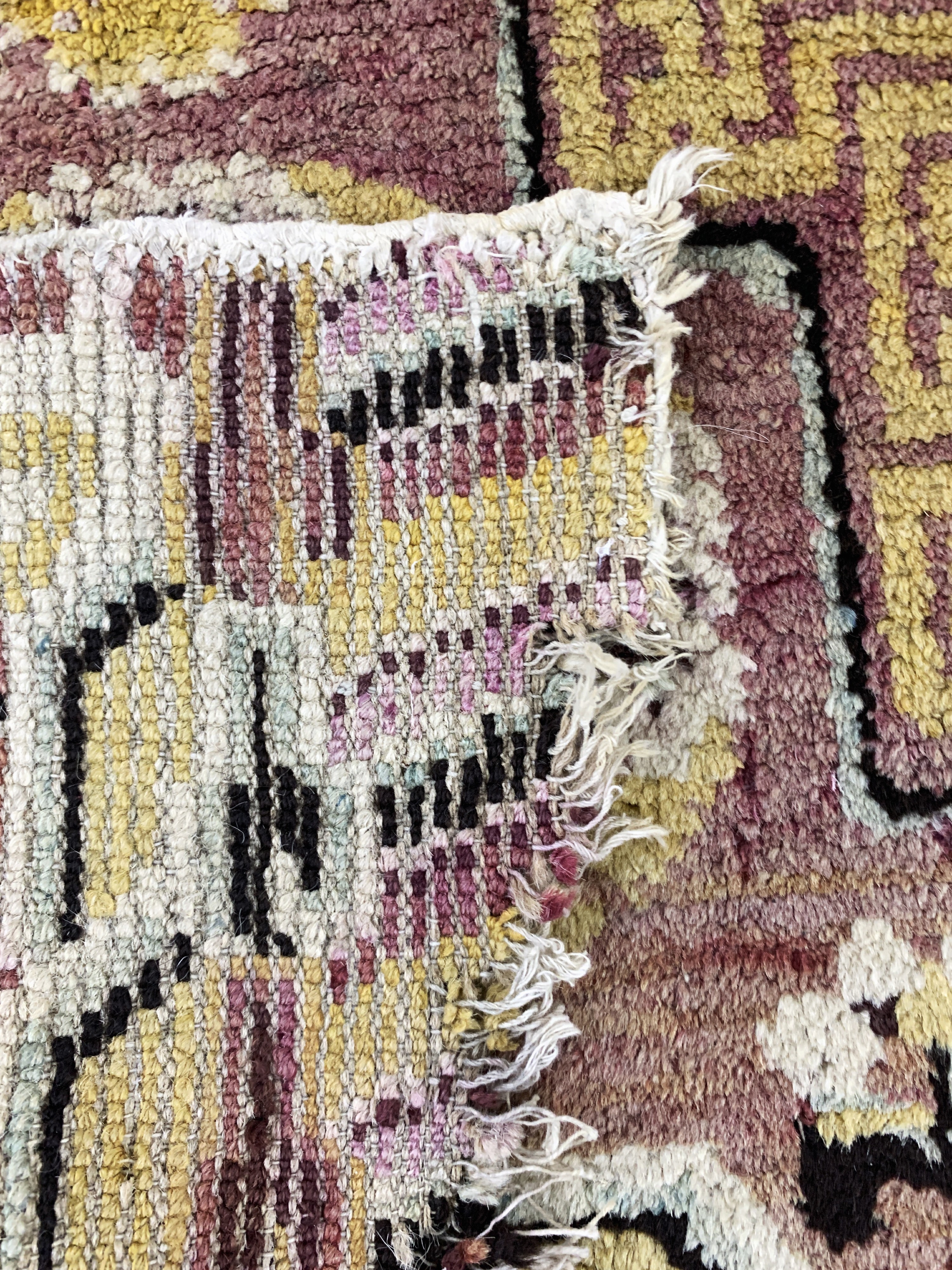 Detail d: China"Thronteppich"antik, 19.Jhd, Wolle aufBaumwolle, ca. 64 x 65 cm, EHZ: 4