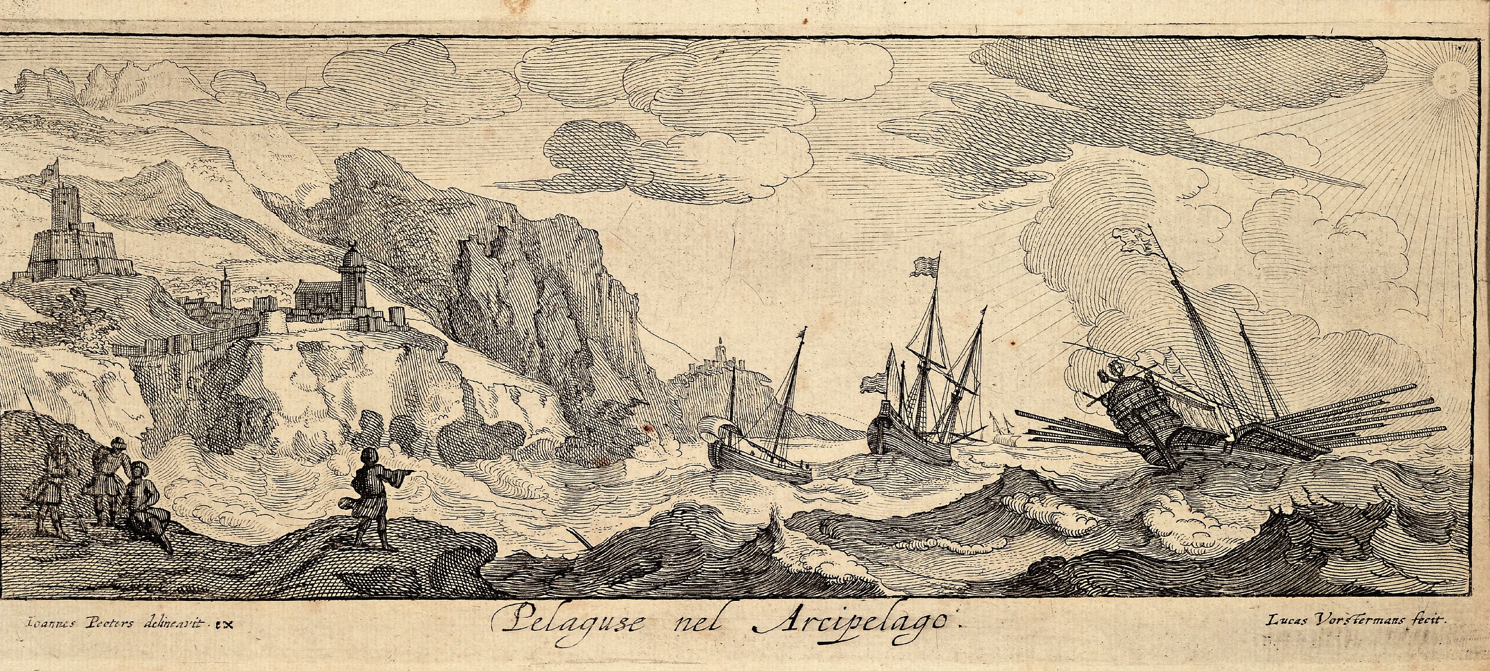 Image 27115889 - Jacob Peeters (1660-1721): drei Kupferstiche , ´Fanar nel Arcipelago´, ´Bartanico nel ...