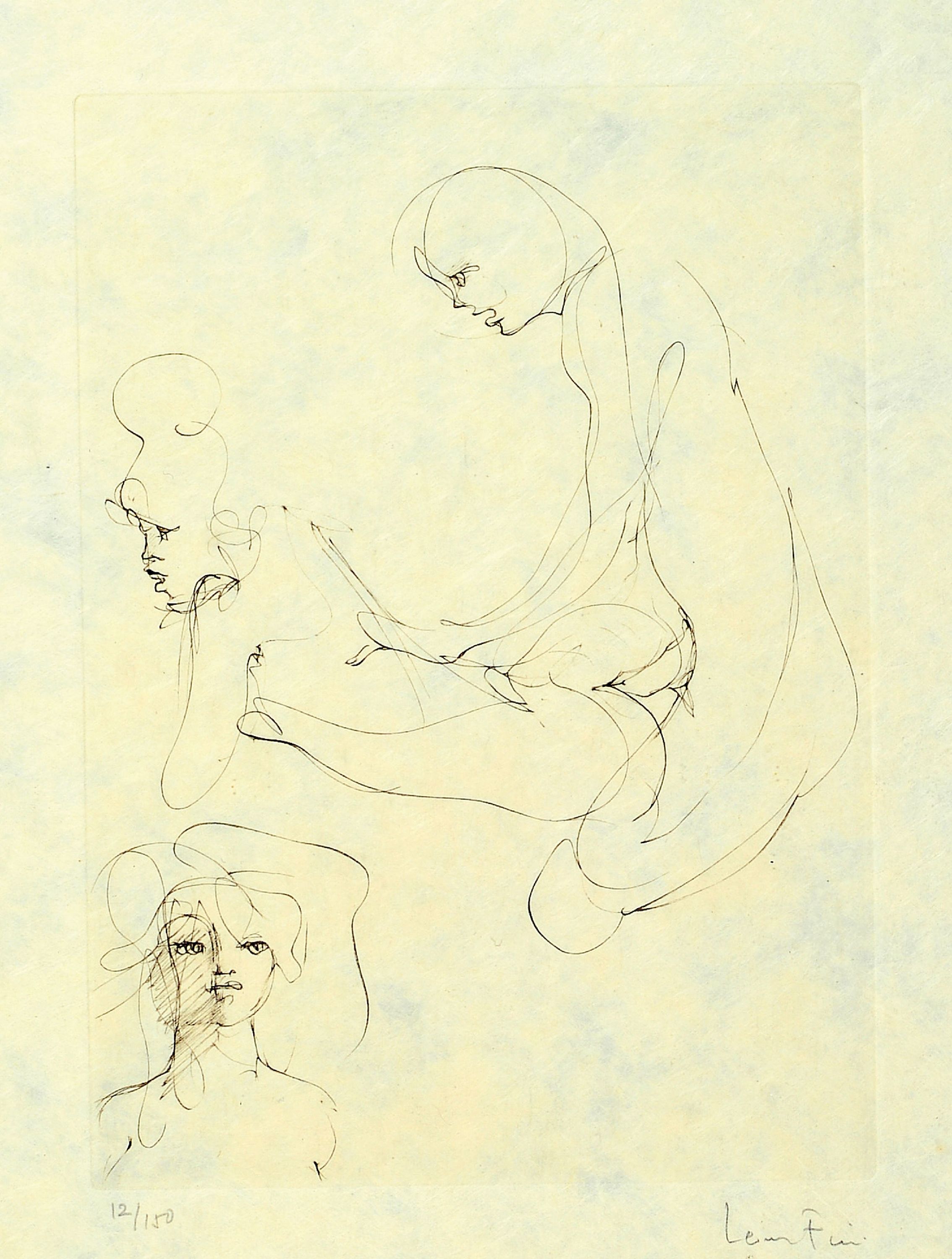 Image 27115893 - Leonor Fini, 1907 Buenos Aires-1996 Paris, 2Radierungen, erotische Kompositionen, Ed. ...
