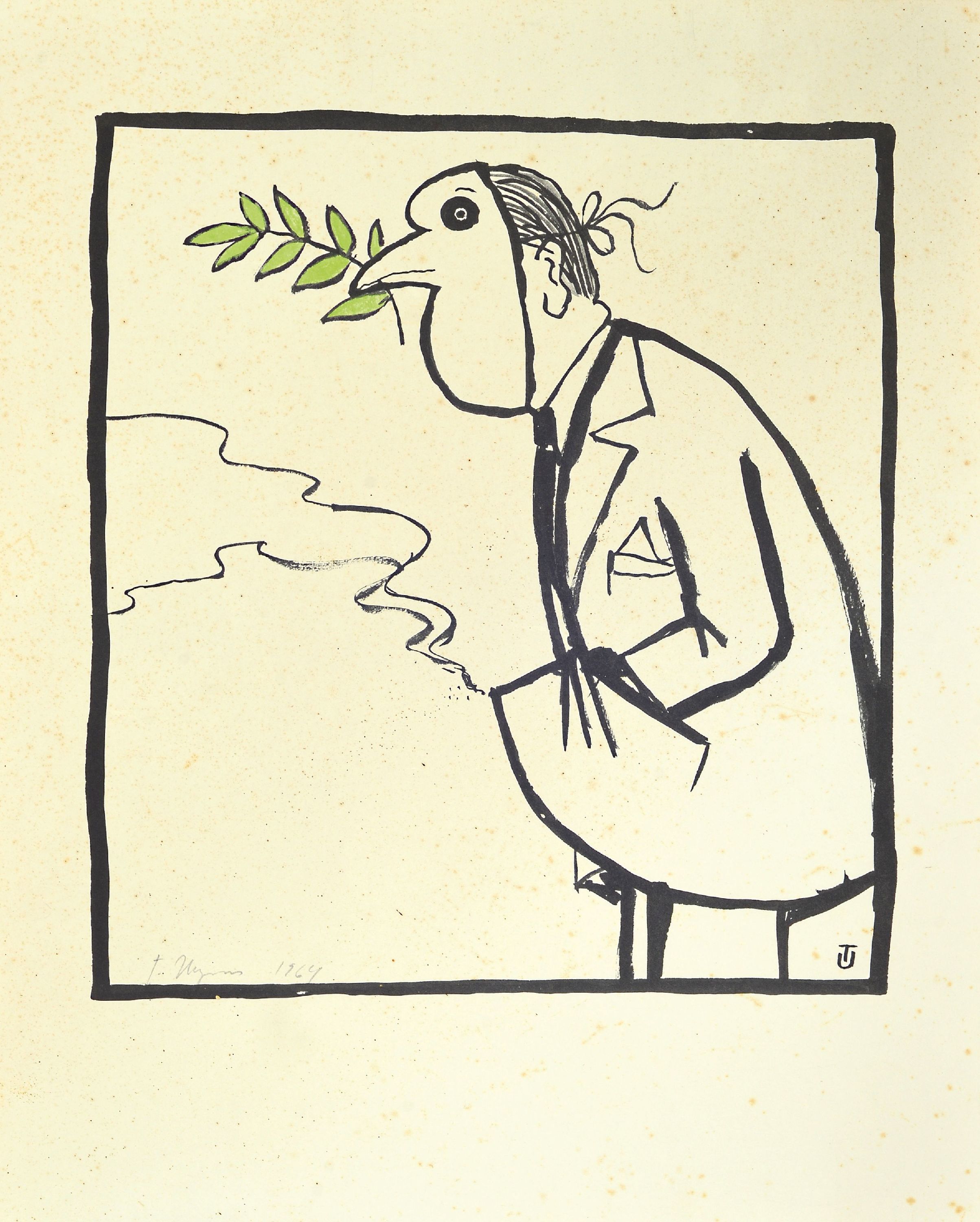 Image 27115894 - Tomi Ungerer, 1931 Straßburg-2019 Cork/Irland, Lithographie, ´Peace to kill´, ...