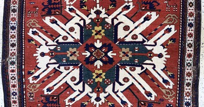 27115872b - Tschelabert´Adler-Kazak´antik, Kaukasus, 19.Jhd, Wolle auf Wolle, ca. 273 x 160 cm, ...