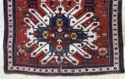 27115872c - Tschelabert´Adler-Kazak´antik, Kaukasus, 19.Jhd, Wolle auf Wolle, ca. 273 x 160 cm, ...