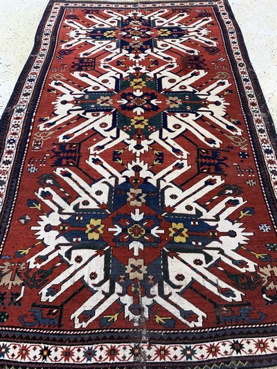 27115872g - Tschelabert´Adler-Kazak´antik, Kaukasus, 19.Jhd, Wolle auf Wolle, ca. 273 x 160 cm, ...