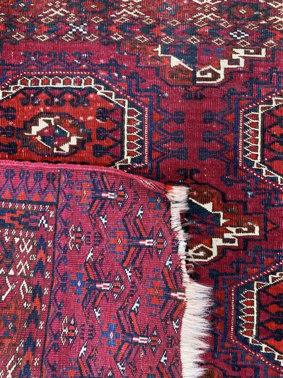 27115876d - Tekke Tschowal antik, Turkmenistan, 19.Jhd,Wolle auf Wolle, ca. 125 x 78 cm, EHZ: 3 ...