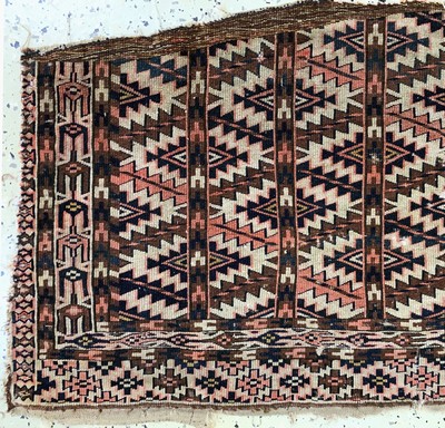 27115877b - 1 paar Tschaudor Asmalyk, Turkmenistan, 19.Jhd, Wolle auf Wolle, ca. 120 x 62 cm, EHZ:4 ...