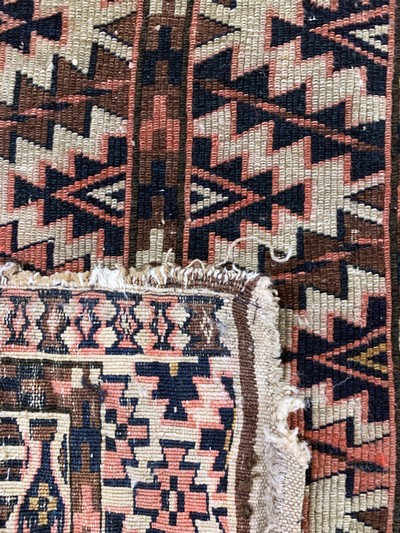 27115877c - 1 paar Tschaudor Asmalyk, Turkmenistan, 19.Jhd, Wolle auf Wolle, ca. 120 x 62 cm, EHZ:4 ...