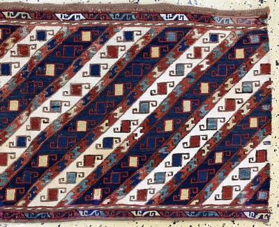 27115878a - Shahsawan Mafraschteil antik, Persien, um 1900, Wolle auf Wolle, ca. 95 x 42 cm, EHZ: 3 ...
