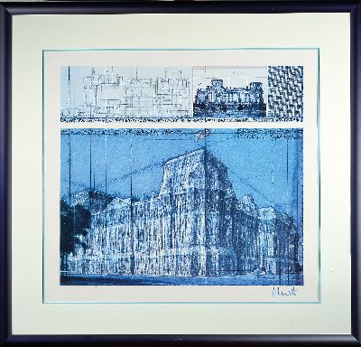 27115892k - Christo, 1935-2020, Farboffset, Wrapped Reichstag (Project for Berlin), handsigniert in ...