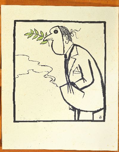 27115894k - Tomi Ungerer, 1931 Straßburg-2019 Cork/Irland, Lithographie, ´Peace to kill´, ...