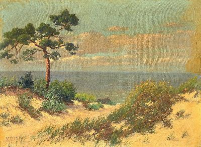 Image Maria Rebentisch-König, Malerin der 1. Hälfte des 20. Jh., Strand Fischland, so ...