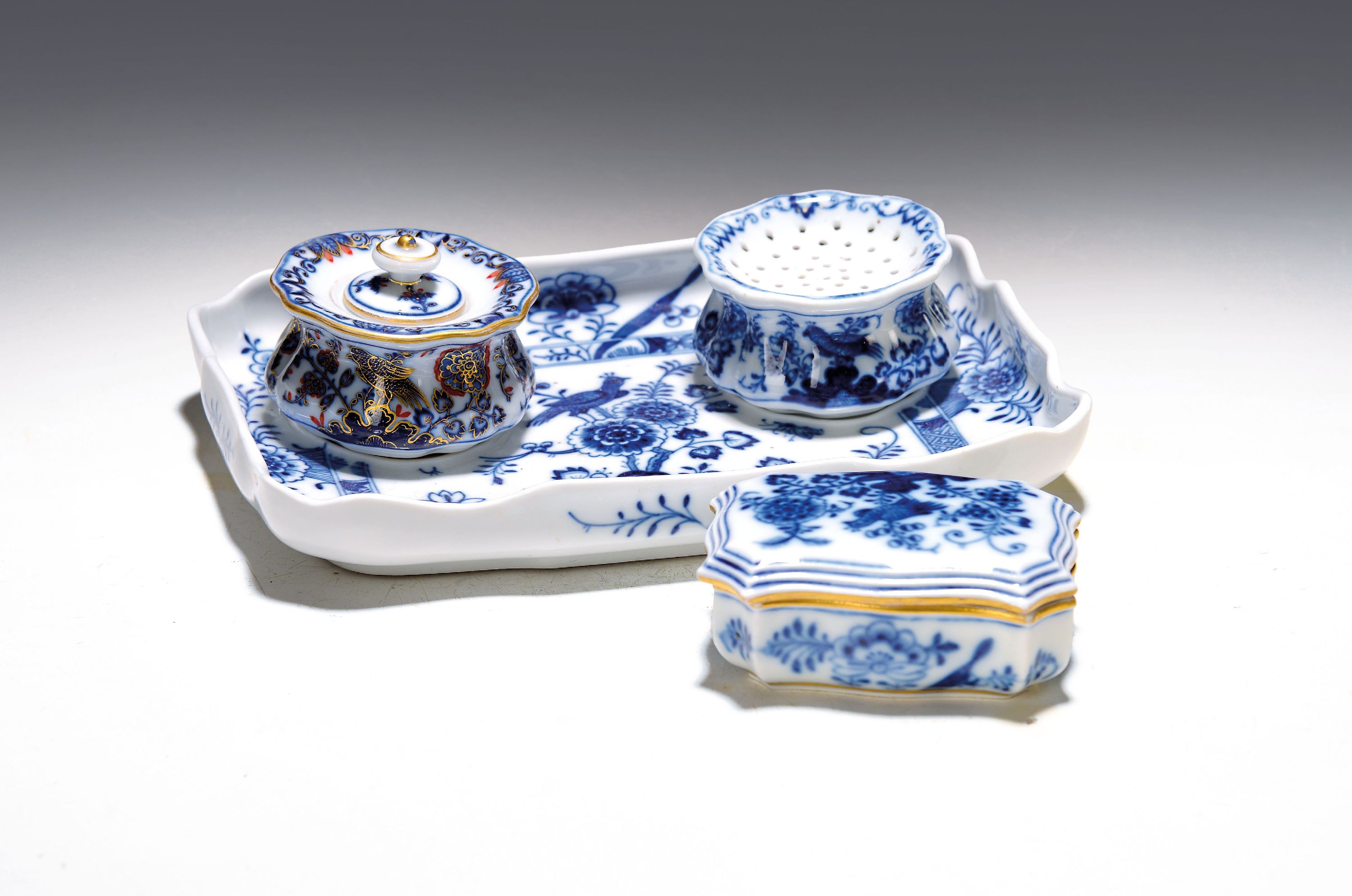 Image 27116073 - Tintenzeug, Vogelmodell, Meissen, Knaufzeit/ ausgehendes 19.Jh., Porzellan, z.T. ...