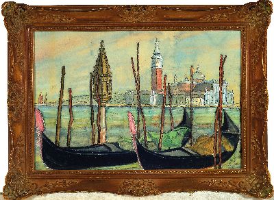 27116054k - Albert Ernst Gottschow, 1881 Krefeld-1977 Frankfurt am Main, Ansicht aus Venedig, ...