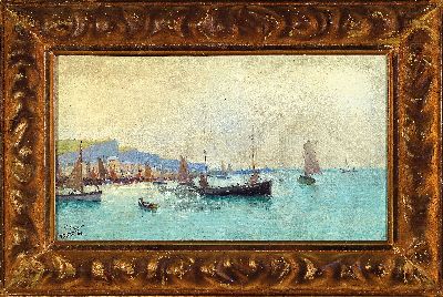 27116057k - Clement Gins, 1873-1934 Paris, Ansicht aus Tréport, Öl/Lwd, links unten sign. und dat. ...