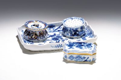 Image Inkware, bird model, Meissen, knob period/late19th century, porcelain, partly gold ...
