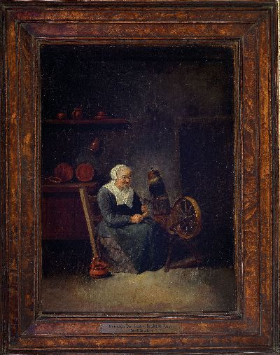 27116097k - Zuschreibung: Quiringh Gerritz van Brekelenkam, 1622 Zwammerdam-1668 Leiden, Interieur ...