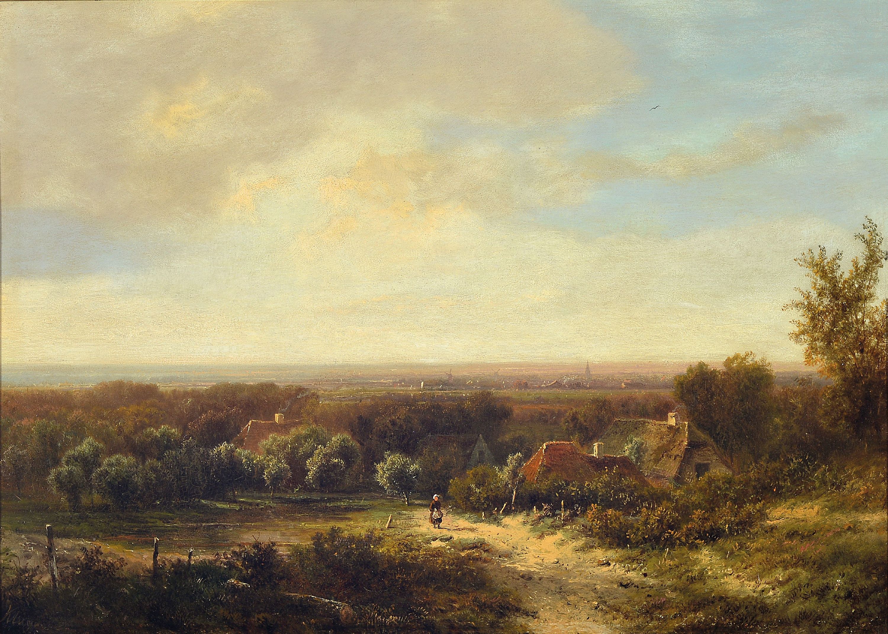 Image 27116105 - Pieter Lodewijk Kluyver, 1816-1900 Amsterdam , Niederländische sommerliche Landschaft ...