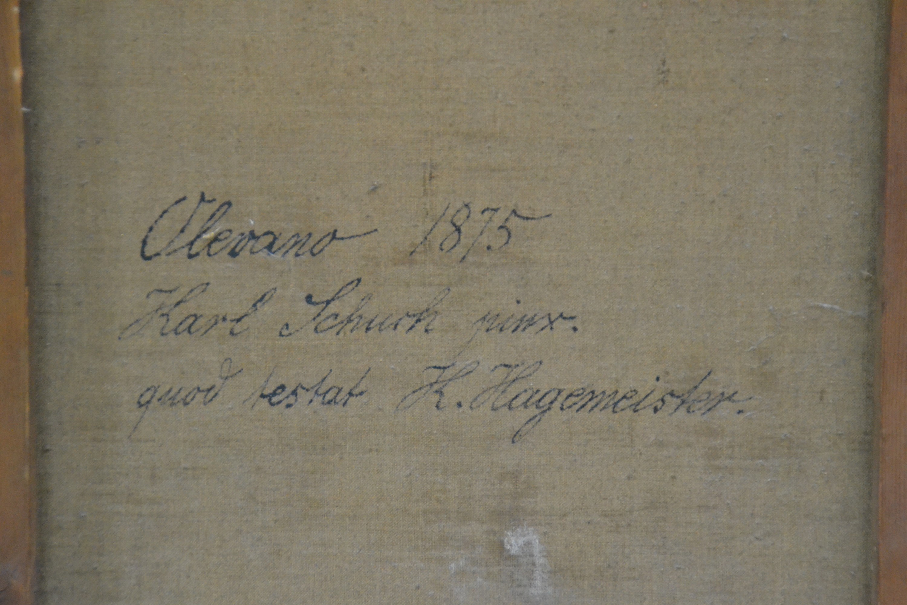 Detail c: Carl Schuch, 1846-1903 Wien, Treppe in Olevano, 1875, bez. "Olevano 1875", eine vergleichbare Komposition findet sich in der Kunsthalle zu ...