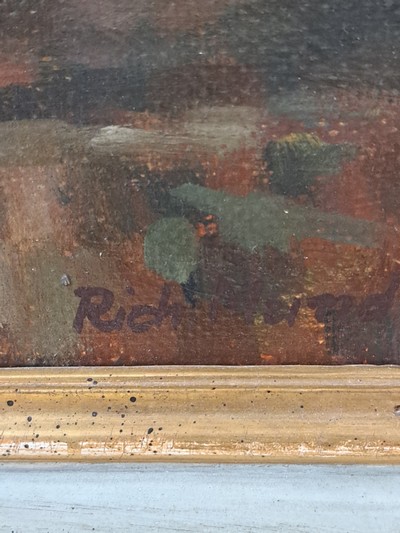 27116100a - Richard Mund, 1885 Ramstein-1968 München, Sommerblumen in blau-weißem Porzellankrug, ...