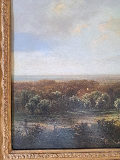 27116105h - Pieter Lodewijk Kluyver, 1816-1900 Amsterdam , Niederländische sommerliche Landschaft ...