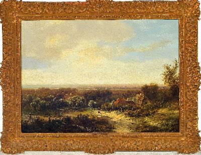27116105k - Pieter Lodewijk Kluyver, 1816-1900 Amsterdam , Niederländische sommerliche Landschaft ...