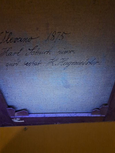 27116106l - Carl Schuch, 1846-1903 Vienna, staircase in Olevano, 1875, inscribed #´Olevano 1875#´, a ...
