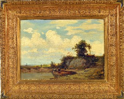 27116142k - Gustav Adolf Thamm, 1859-1925 Dresden, wohl sächsische Landschaft bzw. Hirtenstück mit ...
