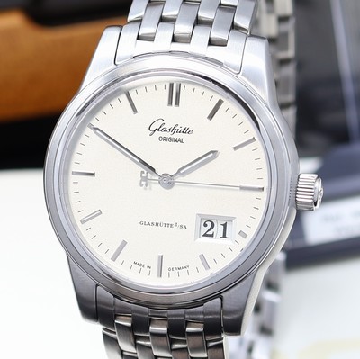 27116158a - GLASHÜTTE Original Senator Panoramadatum Herrenarmbanduhr in Edelstahl Referenz ...