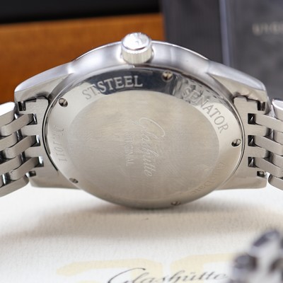 27116158e - GLASHÜTTE Original Senator Panoramadatum Herrenarmbanduhr in Edelstahl Referenz ...