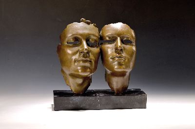 27116186k - Luis Miguel Urrea Guia, zeitgen. Künstler, zwei Gesichter Mann und Frau, ...
