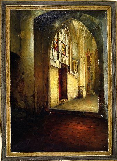 27116187k - Wilhelm Kreling, 1855 Nürnberg-1937 München, Kircheninterieur, Öl/Lwd, rechts unten ...