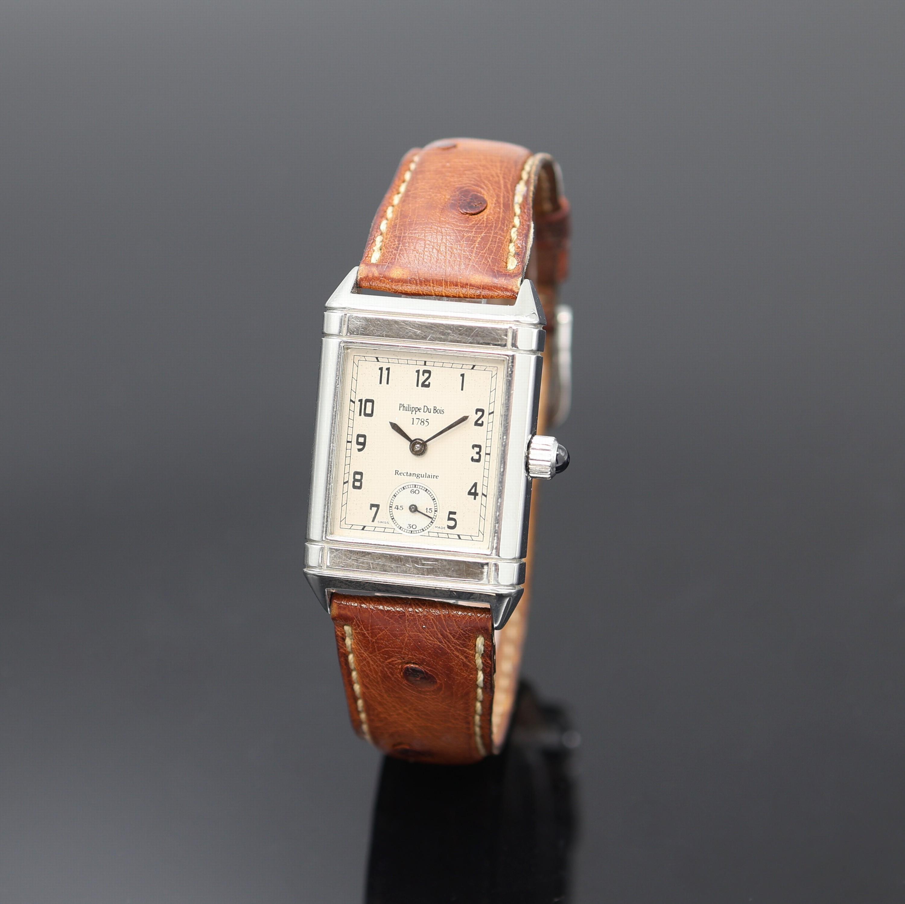 Image 27116304 - PHILIPPE DU BOIS Herrenarmbanduhr Rectangulaire, Schweiz um 2000, Handaufzug, ...