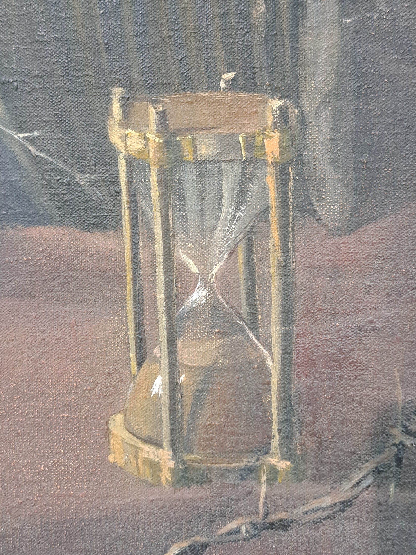 Detail d: Albert Finck, 1895-1958 Bretten, Militaria -Stillleben im Kontext des 2.WK, mit Stahlhelm, Dornenranke, Stacheldraht, aufgeschlagenem Buch und einem ...