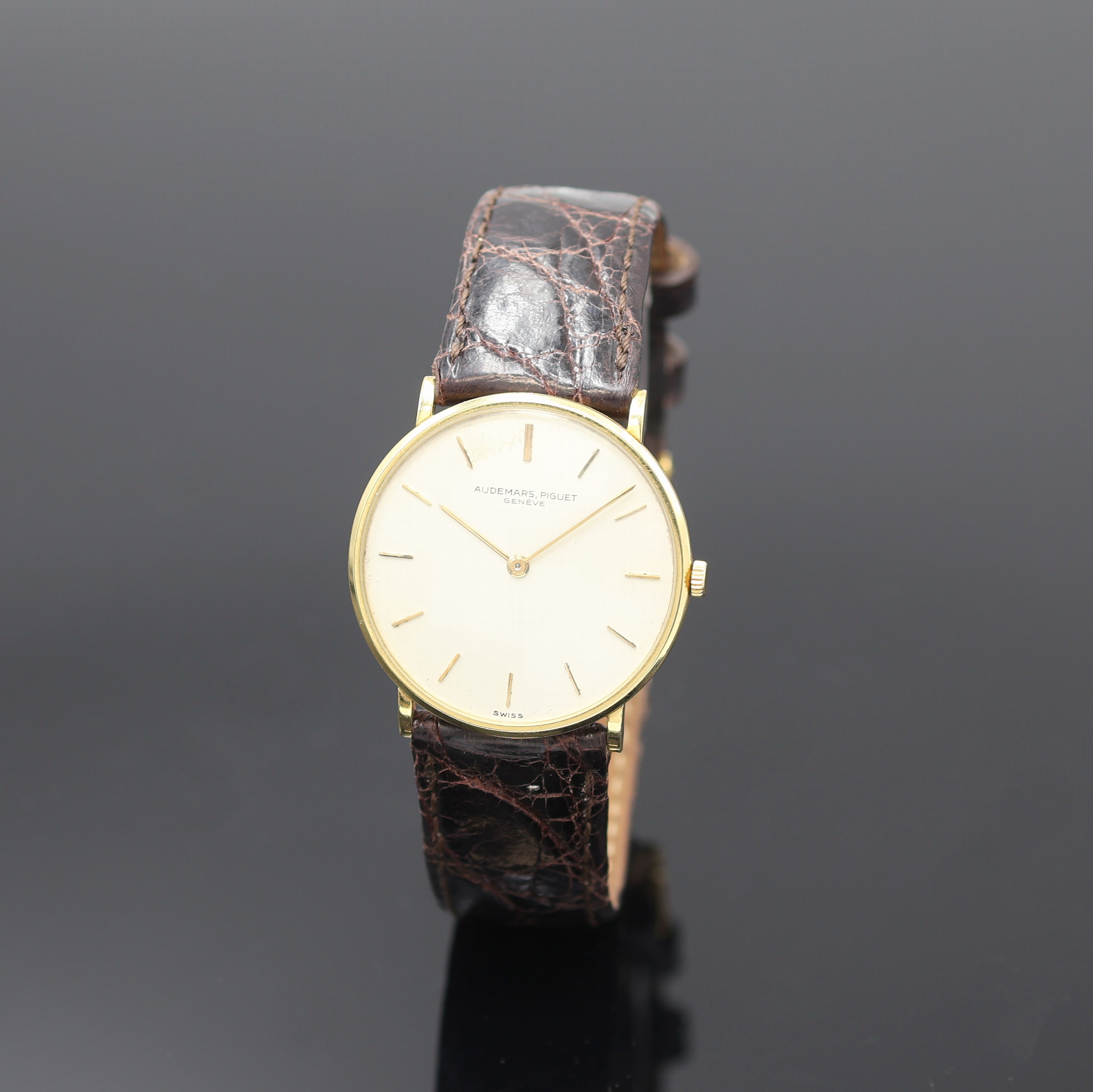 Image 27116355 - AUDEMARS PIGUET very fine and rare 18k yellow gold gents wristwatch, manual winding, ...