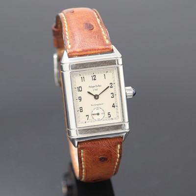 27116304c - PHILIPPE DU BOIS Herrenarmbanduhr Rectangulaire, Schweiz um 2000, Handaufzug, ...