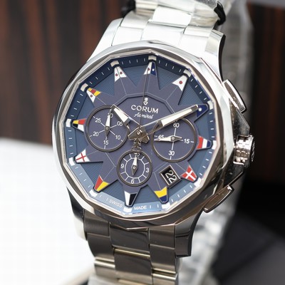 27116308a - CORUM Admiral´s Cup ungetragene Herrenchronograph Referenz 984.101.20/V705AB12, ...