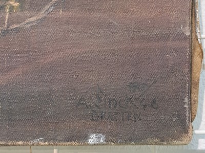 27116349c - Albert Finck, 1895-1958 Bretten, Militaria -Stillleben im Kontext des 2.WK, mit ...